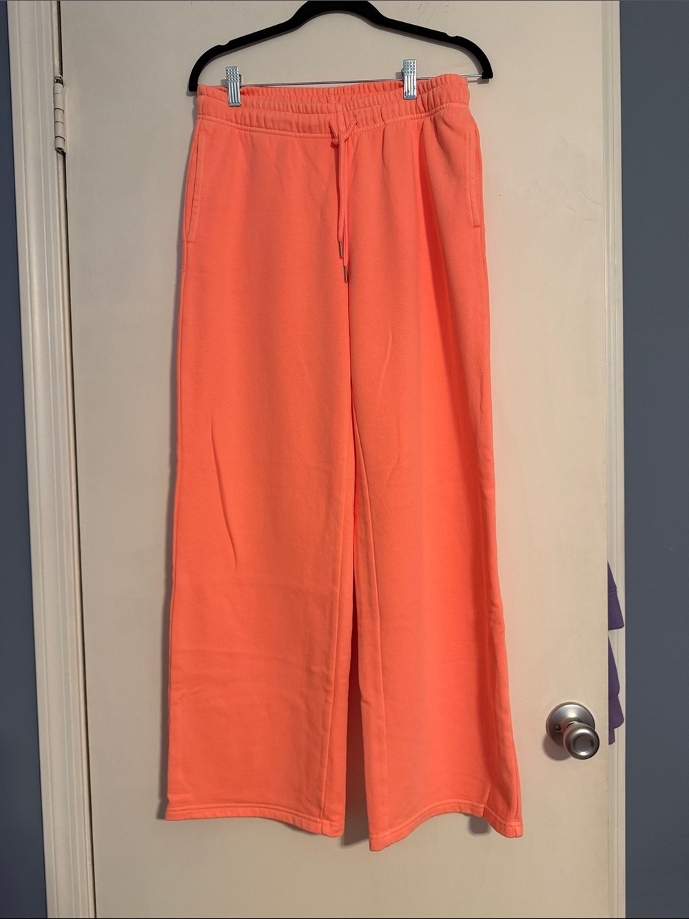 GAP - Wide-Leg Sweatpants - bright orange, size Small, NWOT